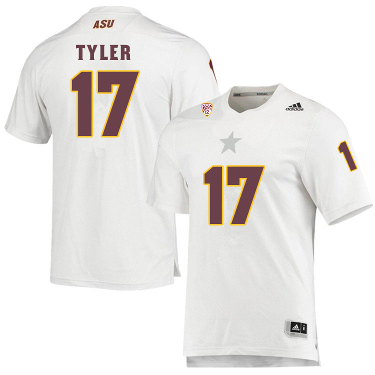 Men #17 Logan TylerArizona State Sun Devils College Football Jerseys Sale-White